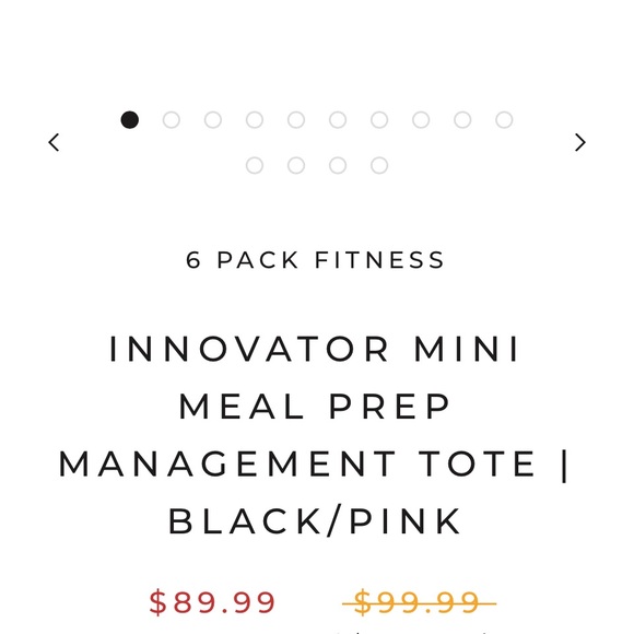 Black and Pink 6 Pack Meal Tote Bag - Picture 6 of 13